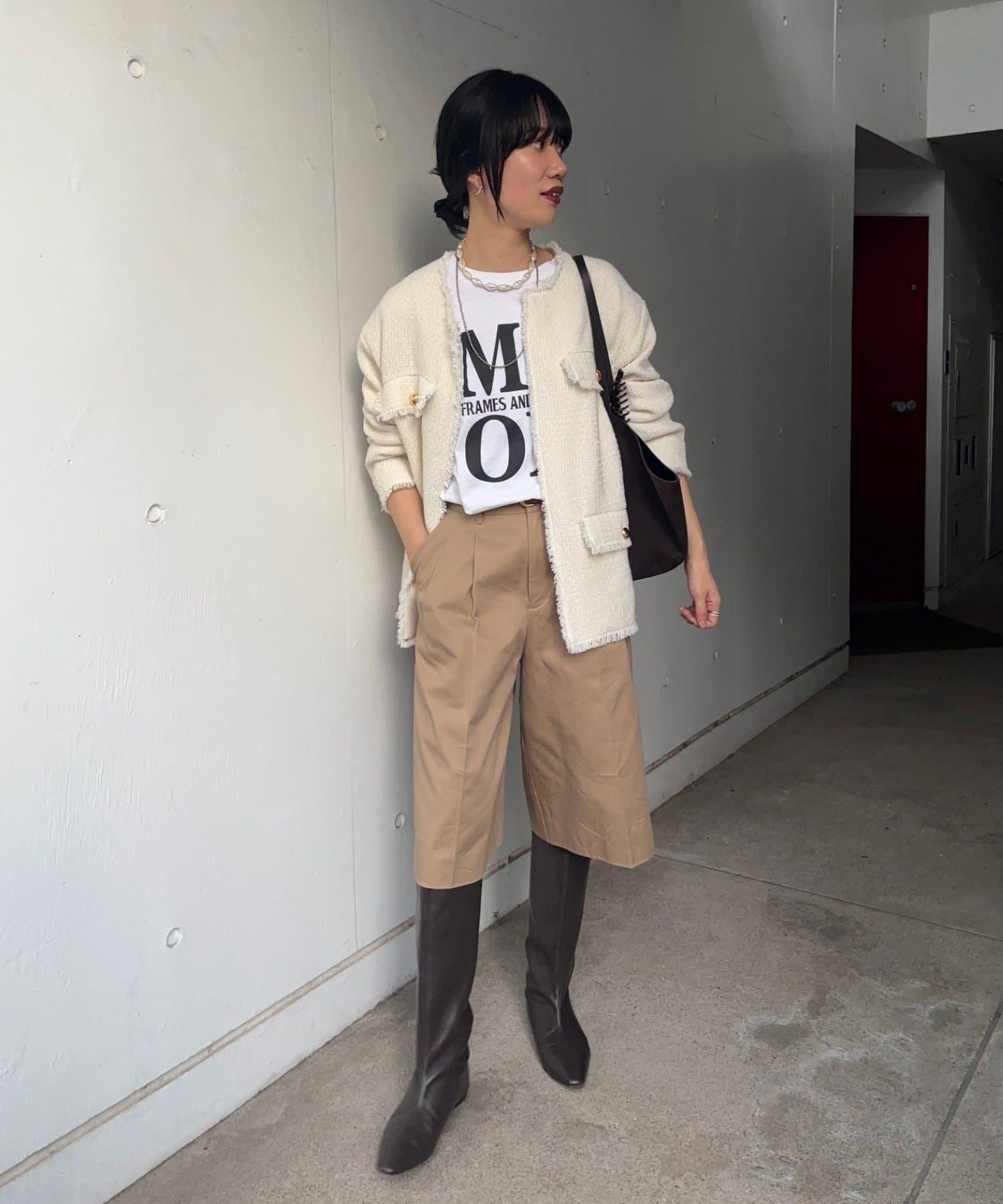 【インフルエンサー@akane_nagata聯名】粗花呢夾克