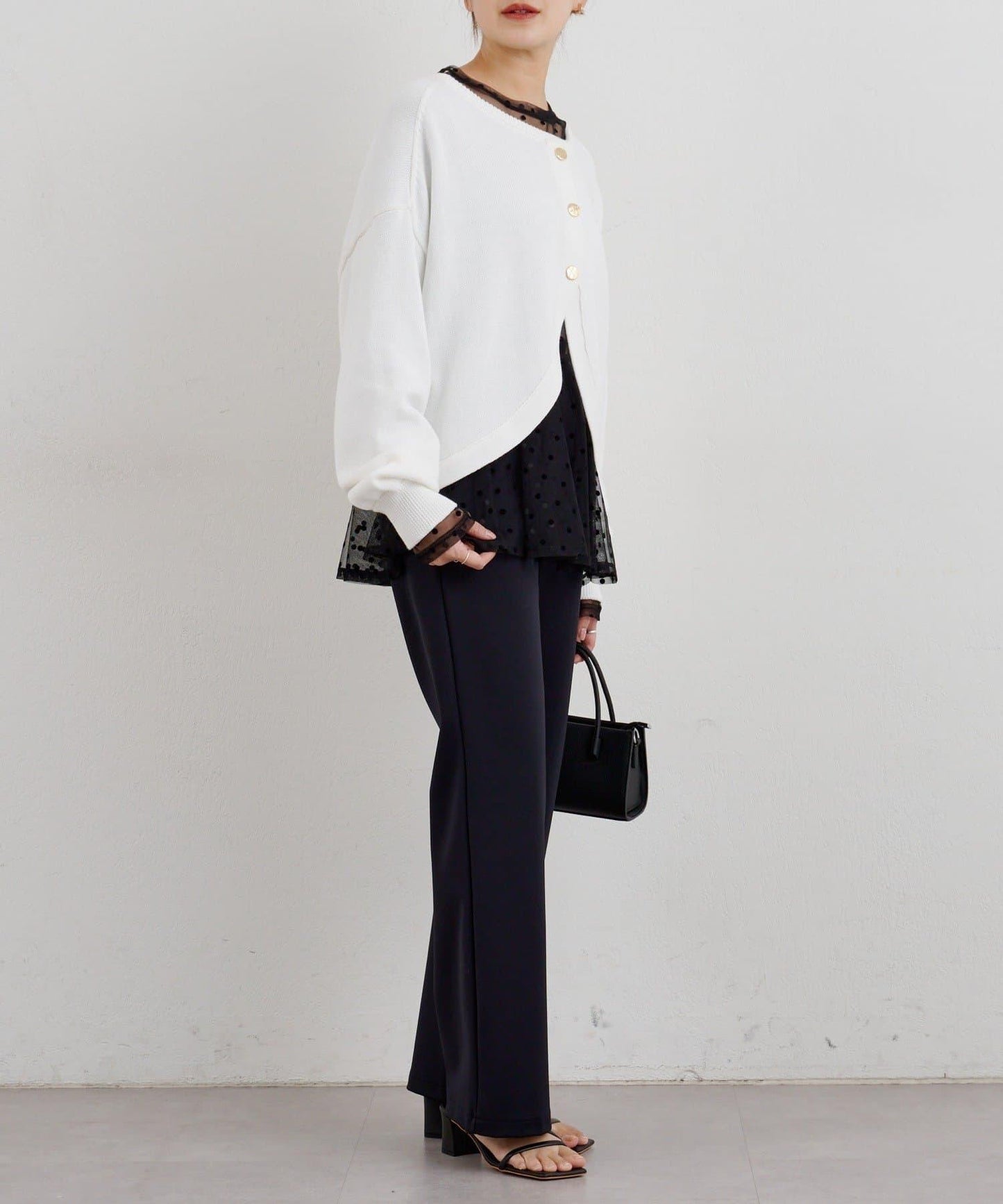 【26SS】2WAY圓領短款針織衫