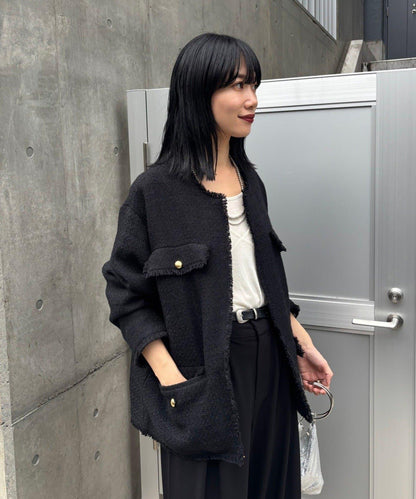 【インフルエンサー@akane_nagata聯名】粗花呢夾克