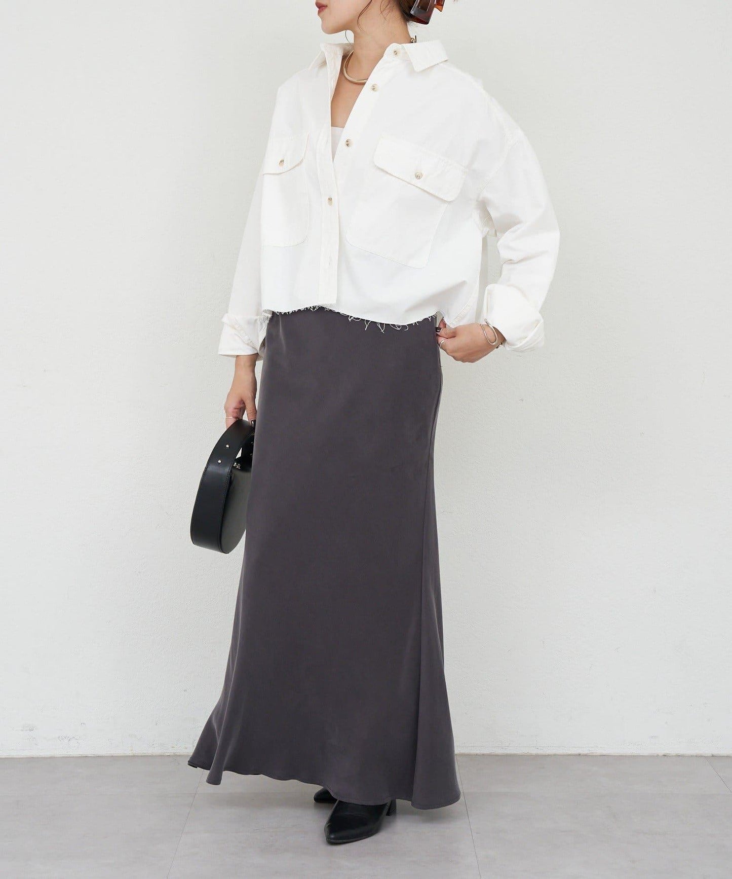 【26SS】牛仔超短款襯衫