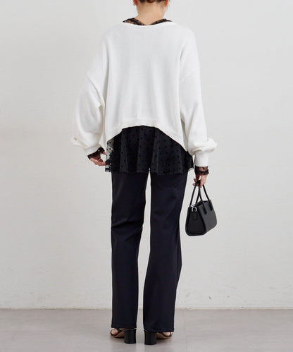 【26SS】2WAY圓領短款針織衫