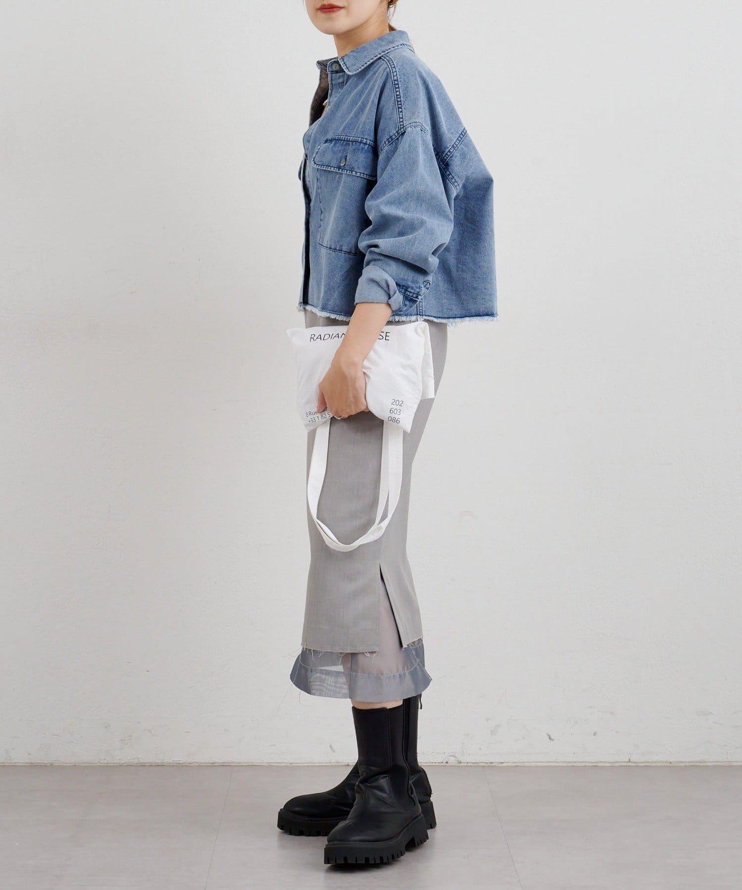 【26SS】牛仔超短款襯衫