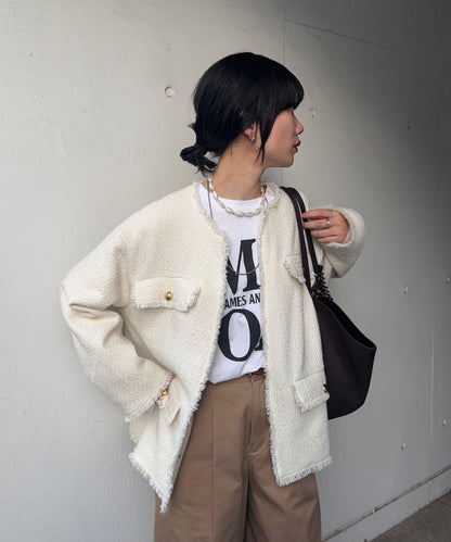 【インフルエンサー@akane_nagata聯名】粗花呢夾克