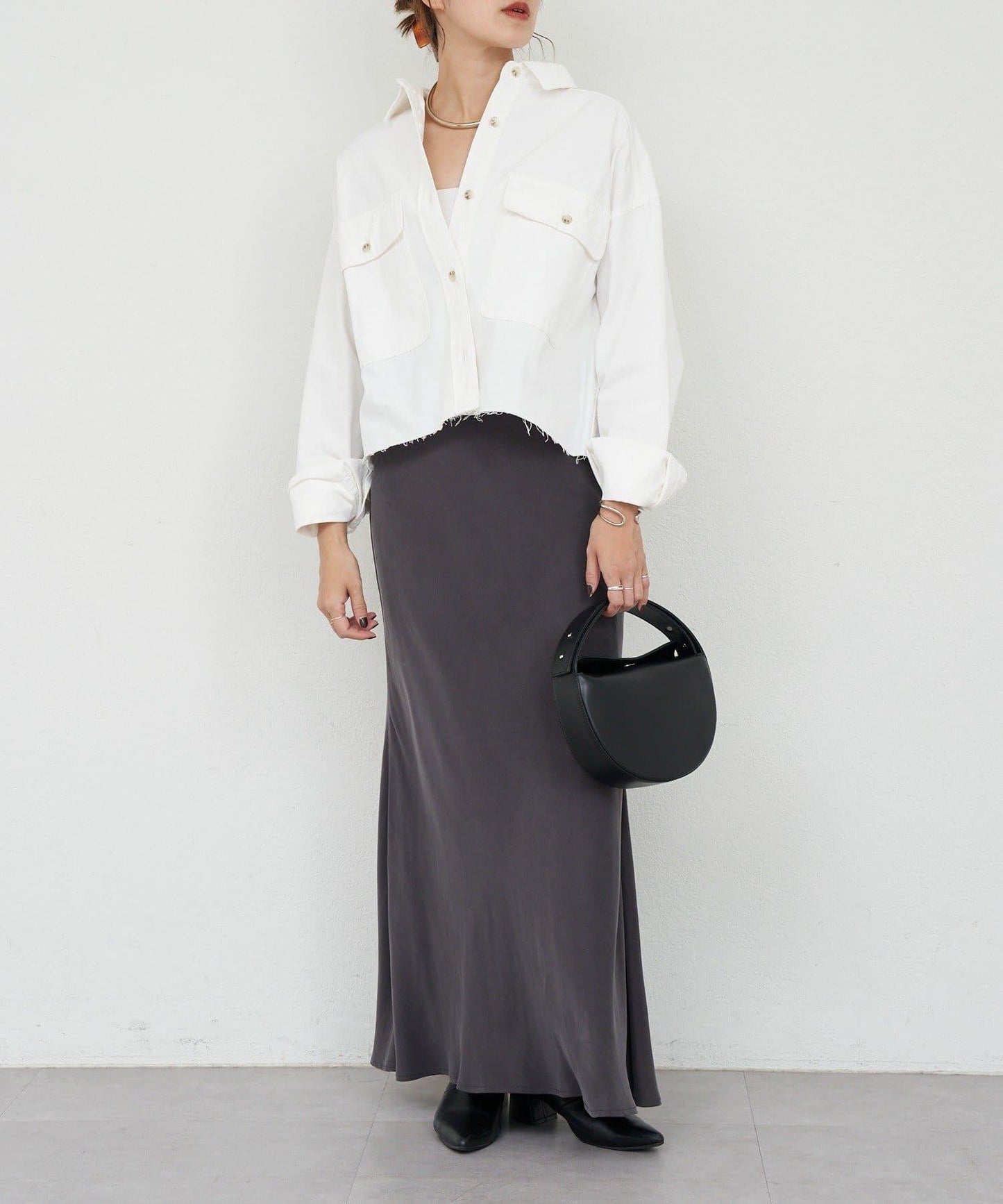 【26SS】牛仔超短款襯衫