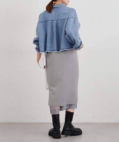 【26SS】牛仔超短款襯衫