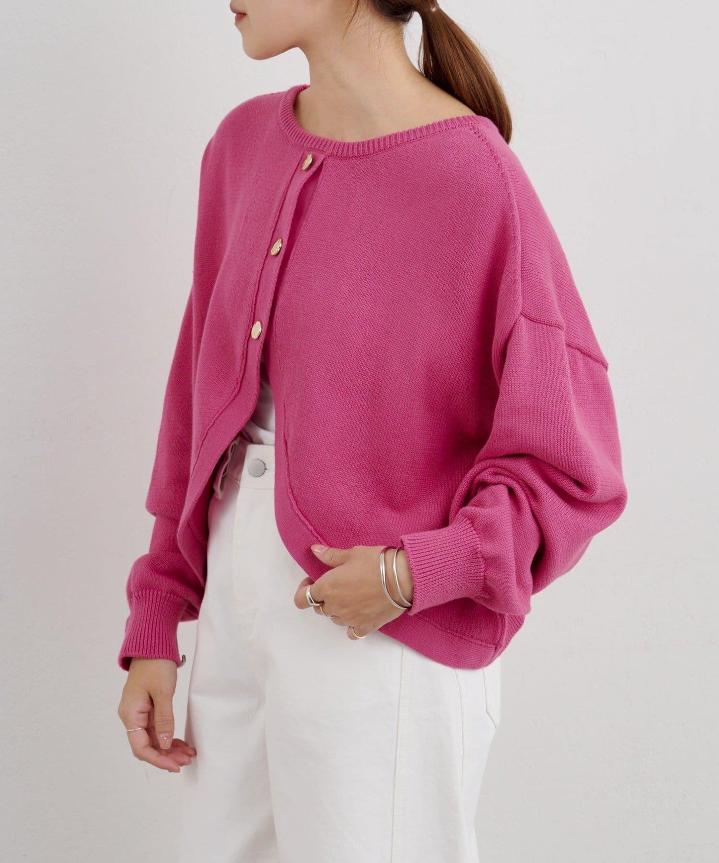 【26SS】2WAY圓領短款針織衫