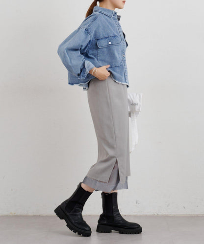 【26SS】牛仔超短款襯衫