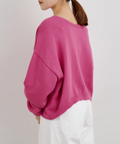 【26SS】2WAY圓領短款針織衫