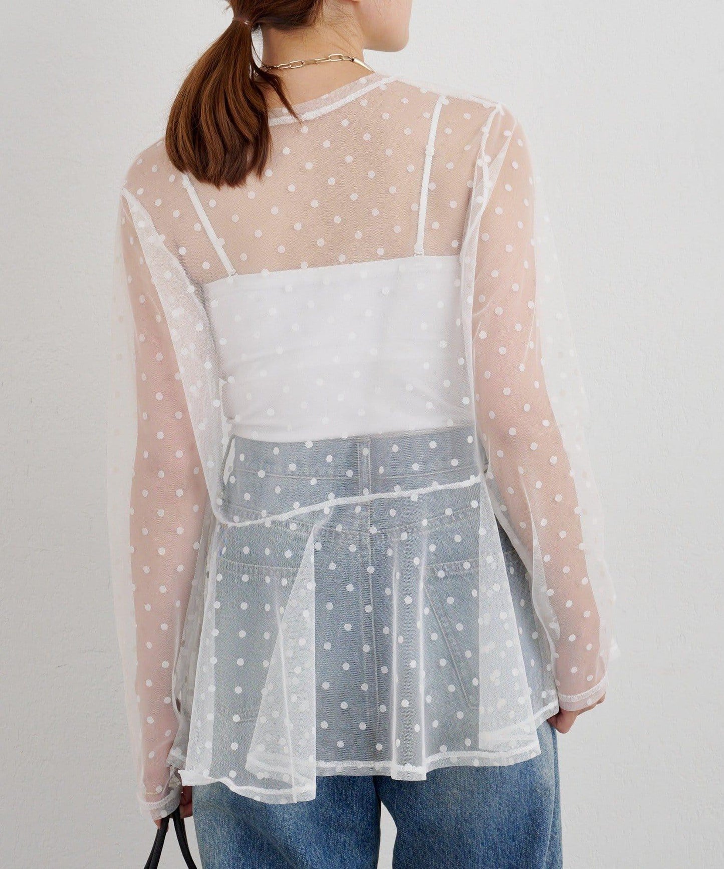 【26SS】波點網紗襯衫