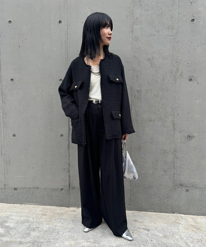 【インフルエンサー@akane_nagata聯名】粗花呢夾克