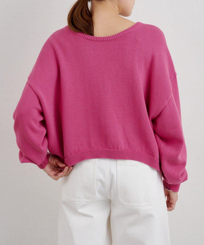 【26SS】2WAY圓領短款針織衫