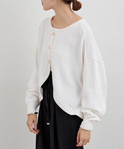 【26SS】2WAY圓領短款針織衫