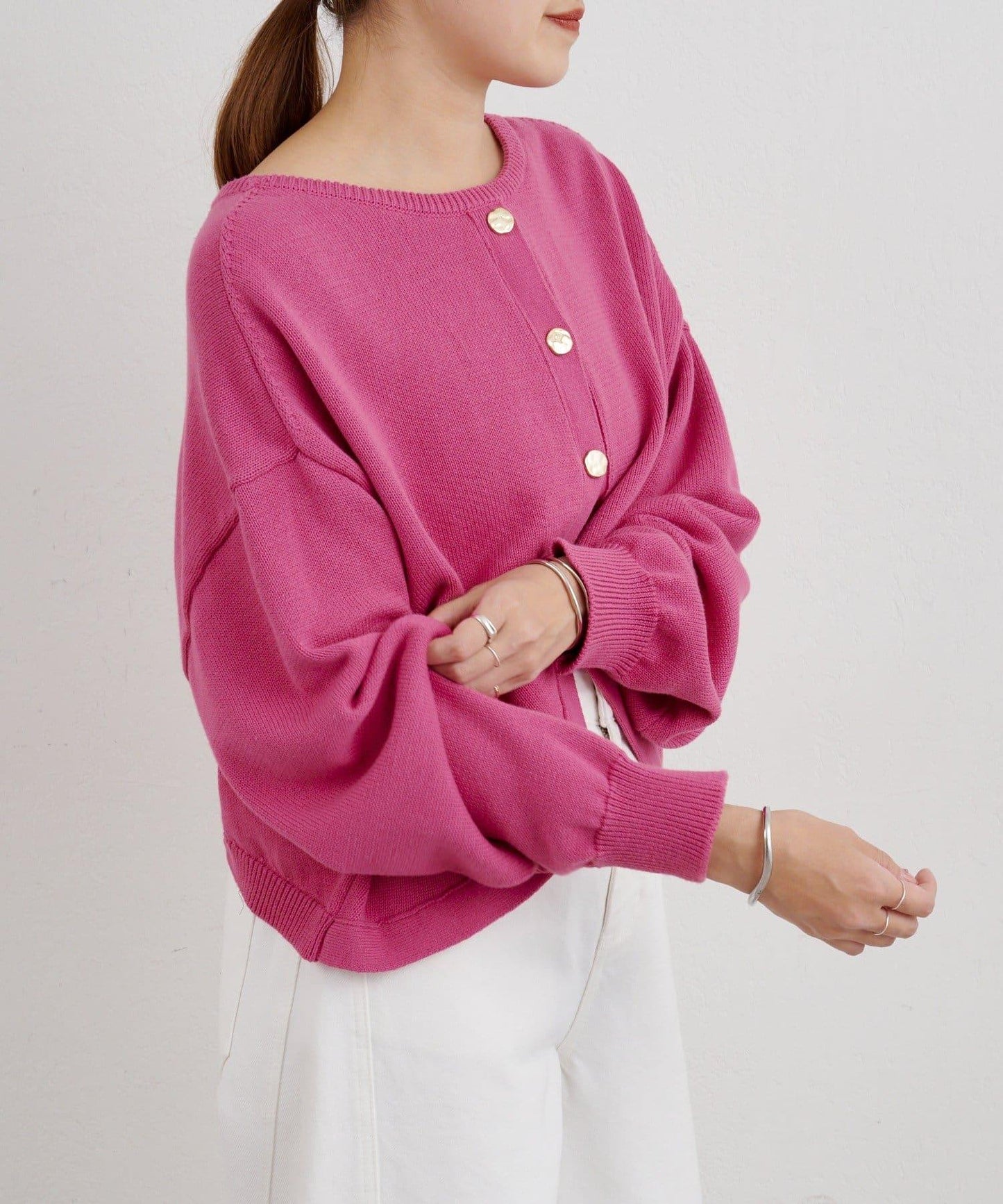 【26SS】2WAY圓領短款針織衫