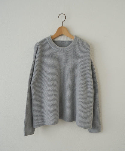 大人休閒風格金銀絲混紡羅紋針織套頭衫