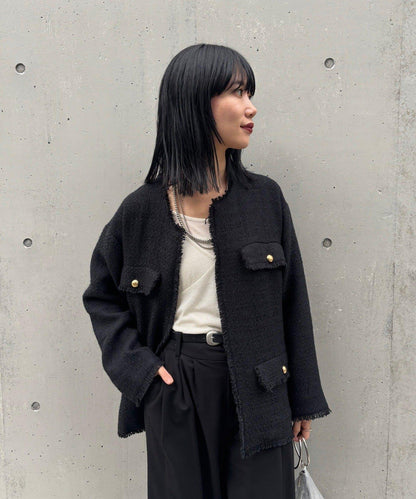 【インフルエンサー@akane_nagata聯名】粗花呢夾克