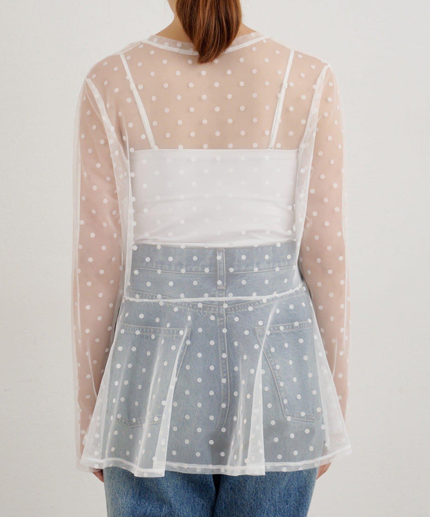 【26SS】波點網紗襯衫