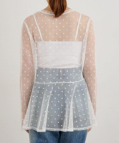 【26SS】波點網紗襯衫