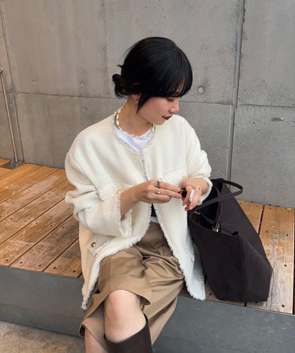 【インフルエンサー@akane_nagata聯名】粗花呢夾克