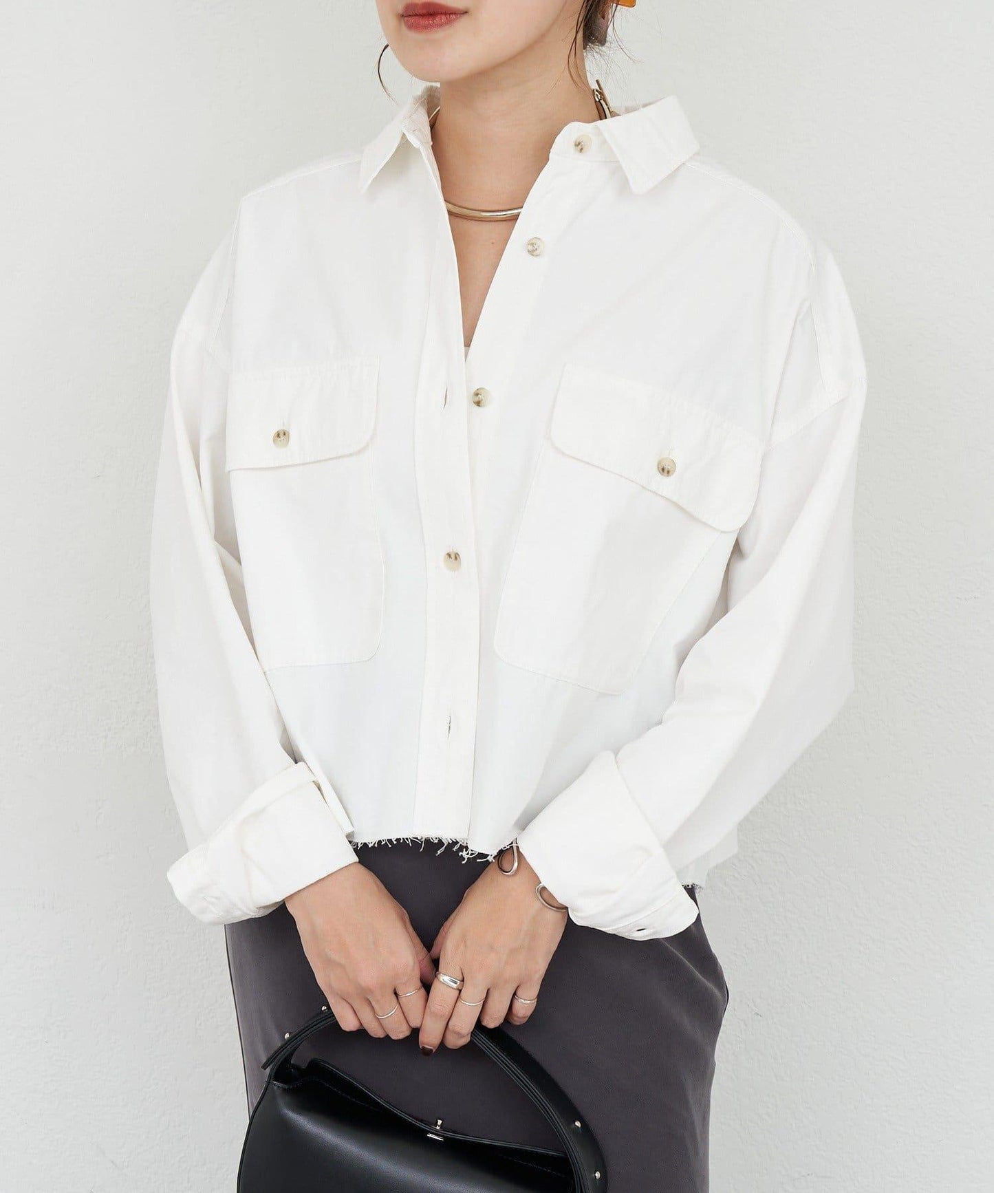 【26SS】牛仔超短款襯衫