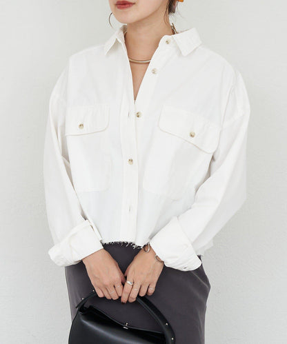 【26SS】牛仔超短款襯衫