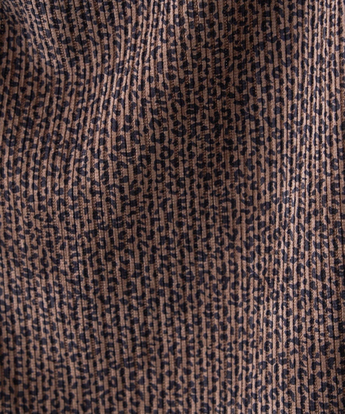 天鵝絨羅紋拼接圖案寬鬆休閒褲