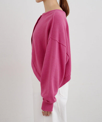 【26SS】2WAY圓領短款針織衫