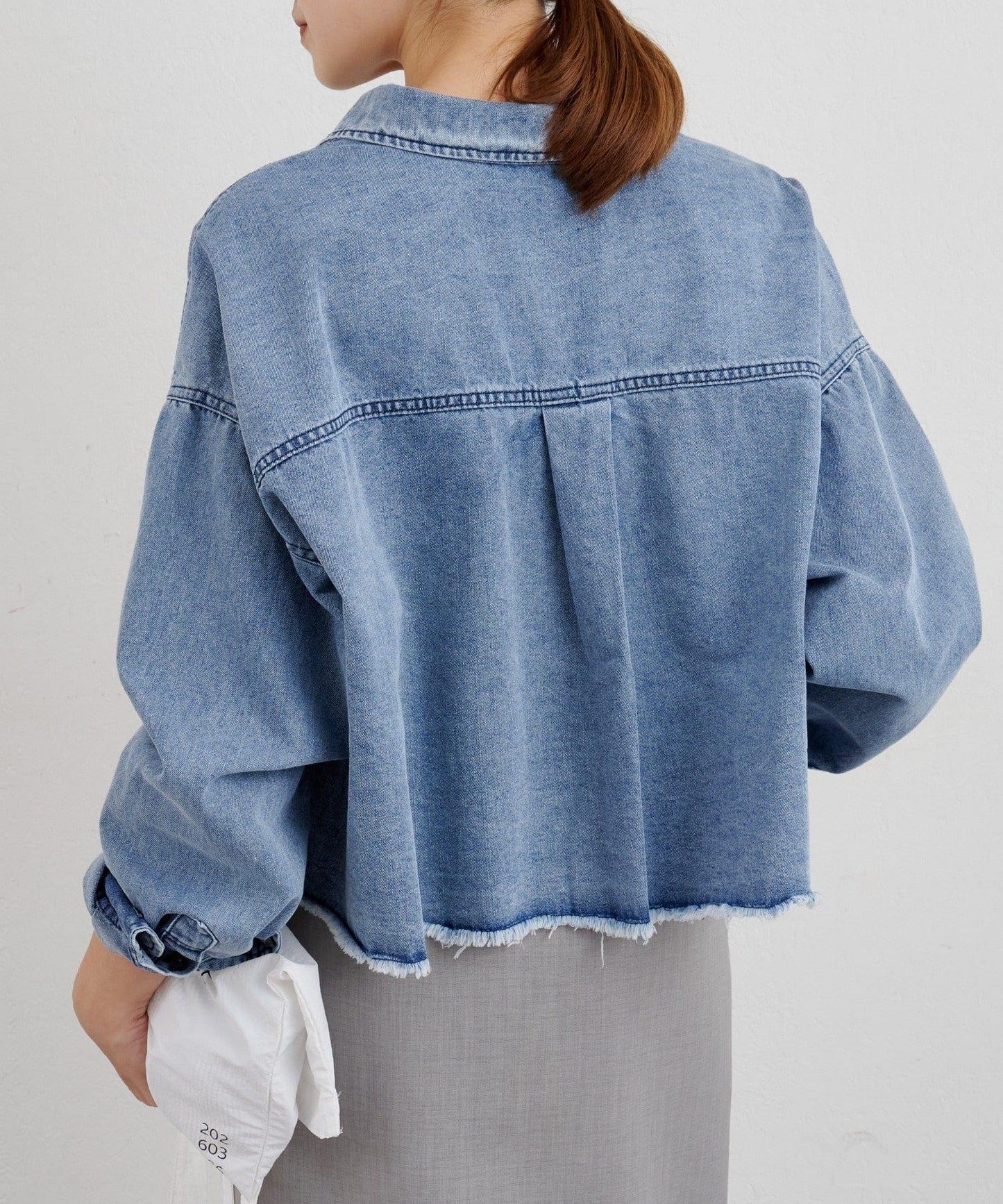 【26SS】牛仔超短款襯衫