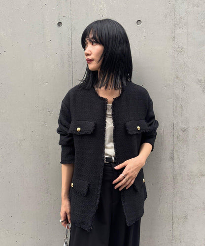 【インフルエンサー@akane_nagata聯名】粗花呢夾克