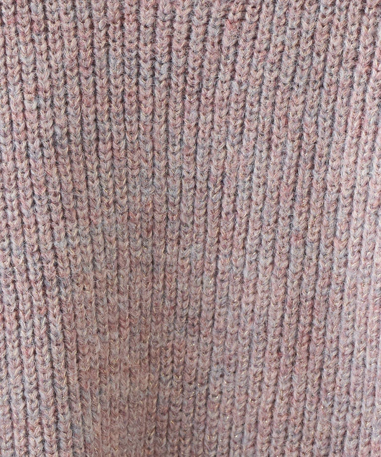 大人休閒風格金銀絲混紡羅紋針織套頭衫