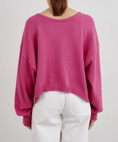 【26SS】2WAY圓領短款針織衫