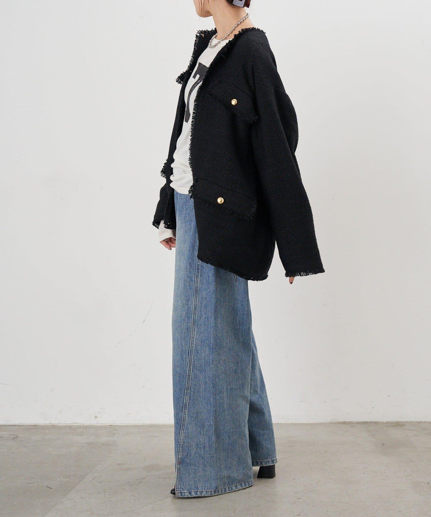 【インフルエンサー@akane_nagata聯名】粗花呢夾克