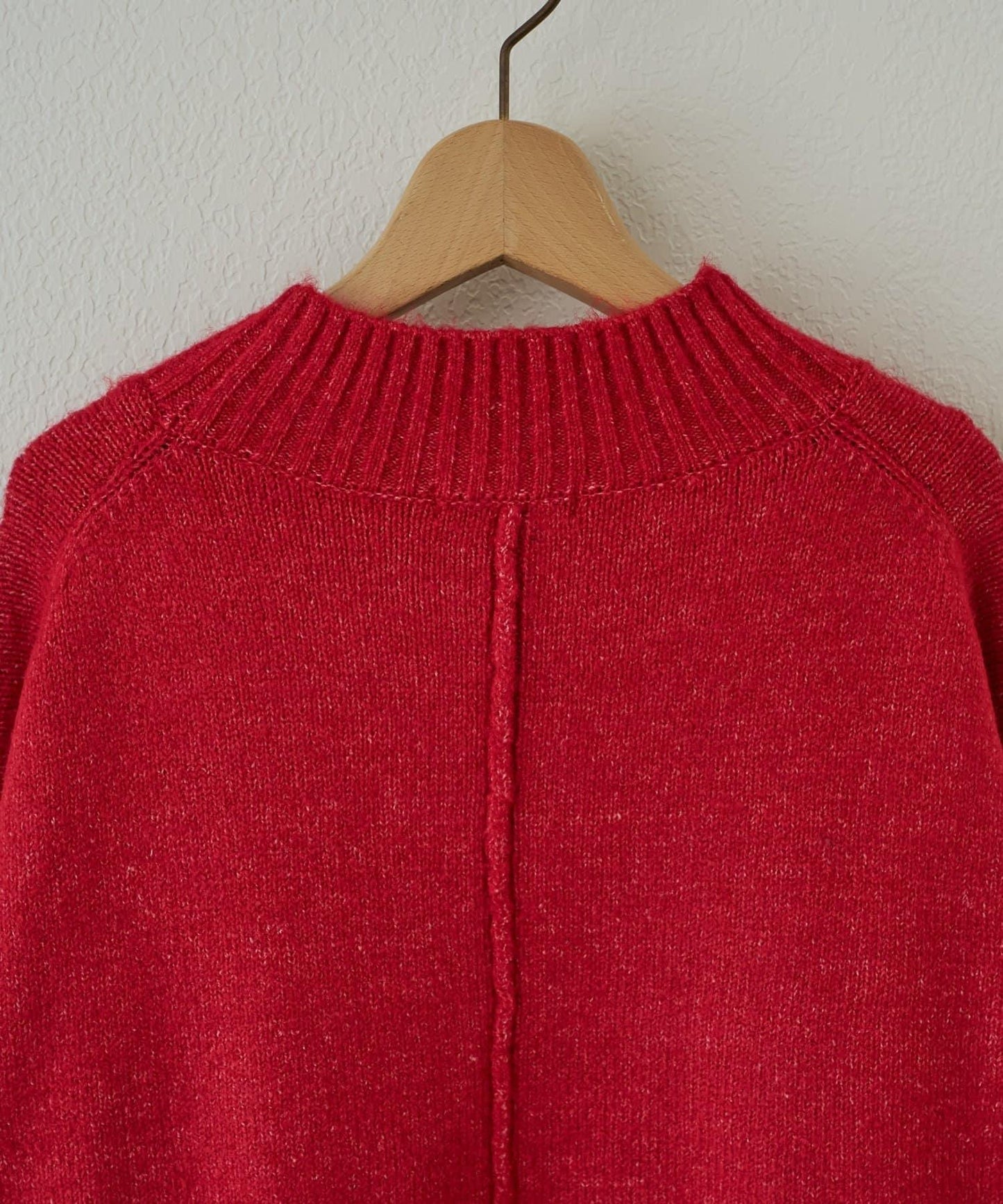 日常百搭羊絨感立領針織衫