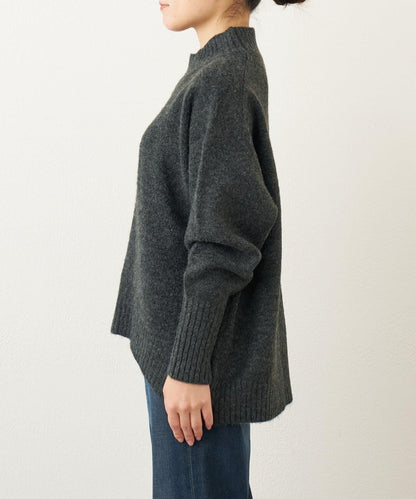 日常百搭羊絨感立領針織衫