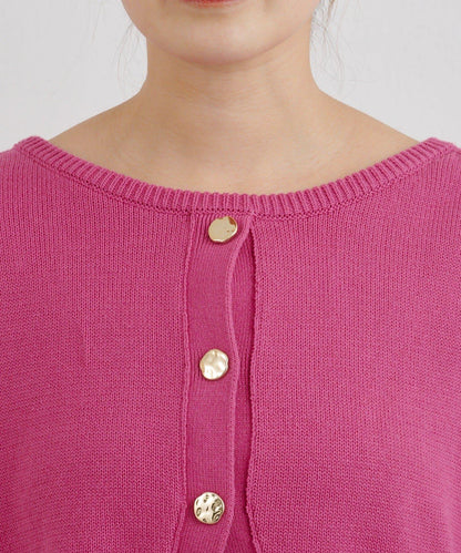 【26SS】2WAY圓領短款針織衫