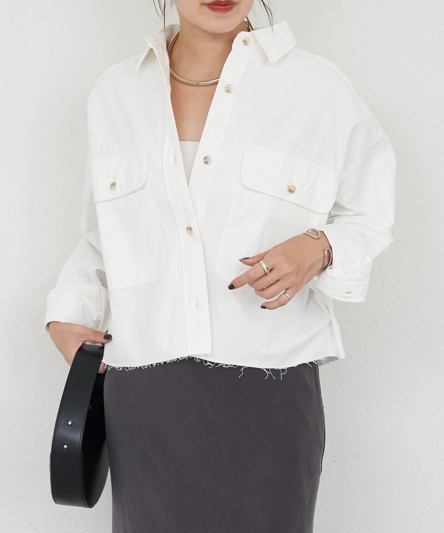 【26SS】牛仔超短款襯衫