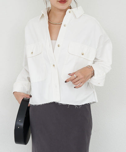 【26SS】牛仔超短款襯衫