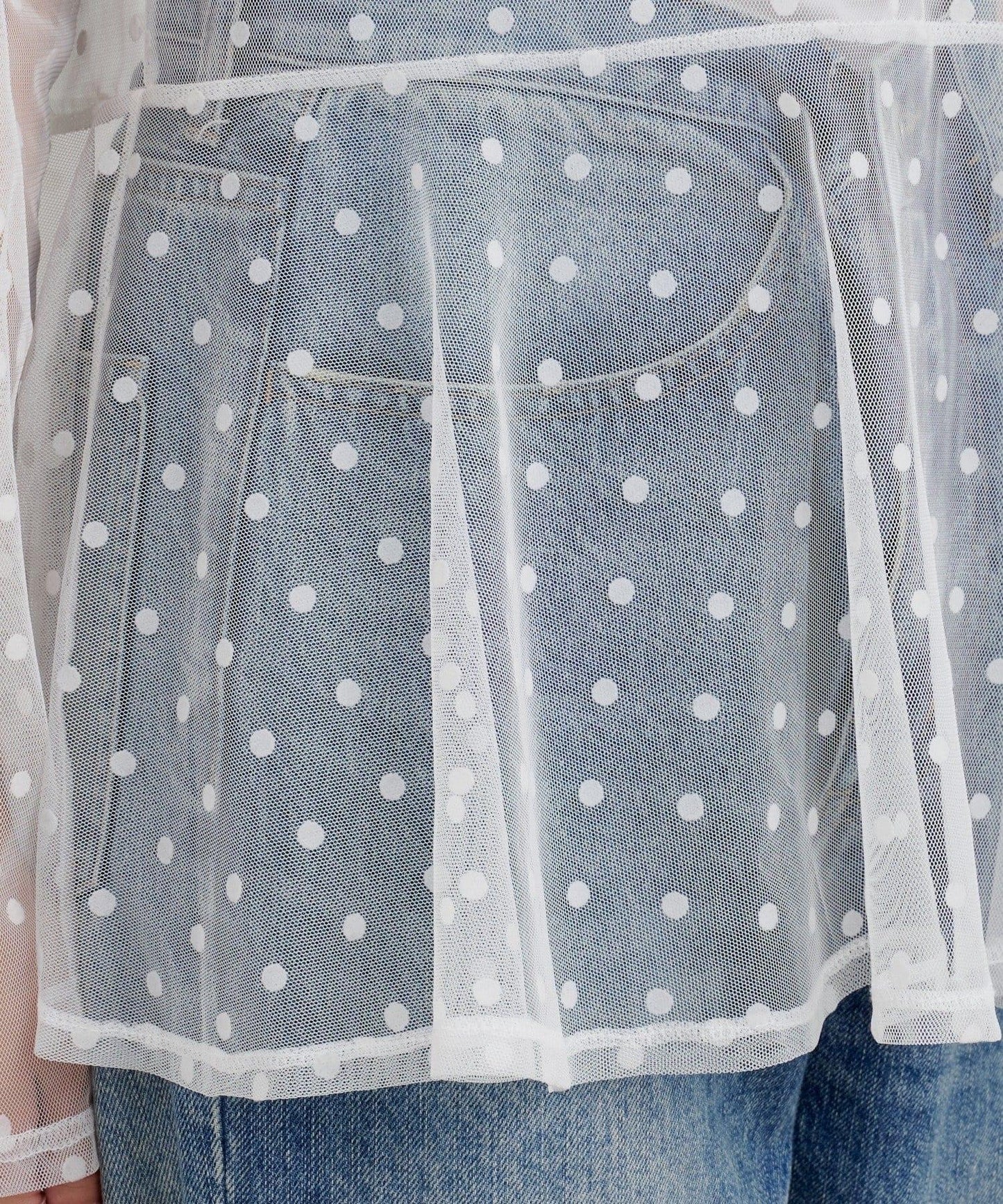 【26SS】波點網紗襯衫