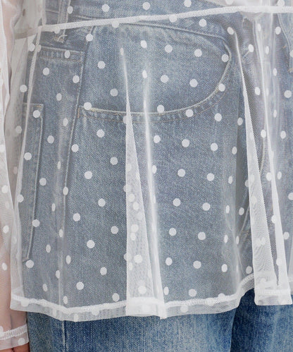 【26SS】波點網紗襯衫