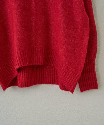 日常百搭羊絨感立領針織衫