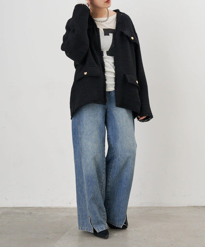 【インフルエンサー@akane_nagata聯名】粗花呢夾克