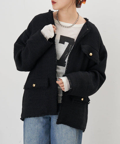 【インフルエンサー@akane_nagata聯名】粗花呢夾克