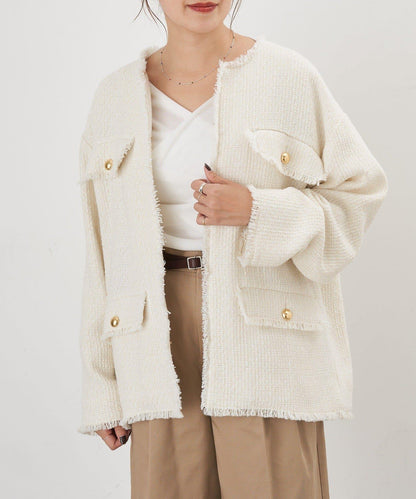 【インフルエンサー@akane_nagata聯名】粗花呢夾克