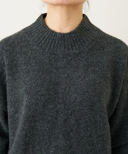 日常百搭羊絨感立領針織衫