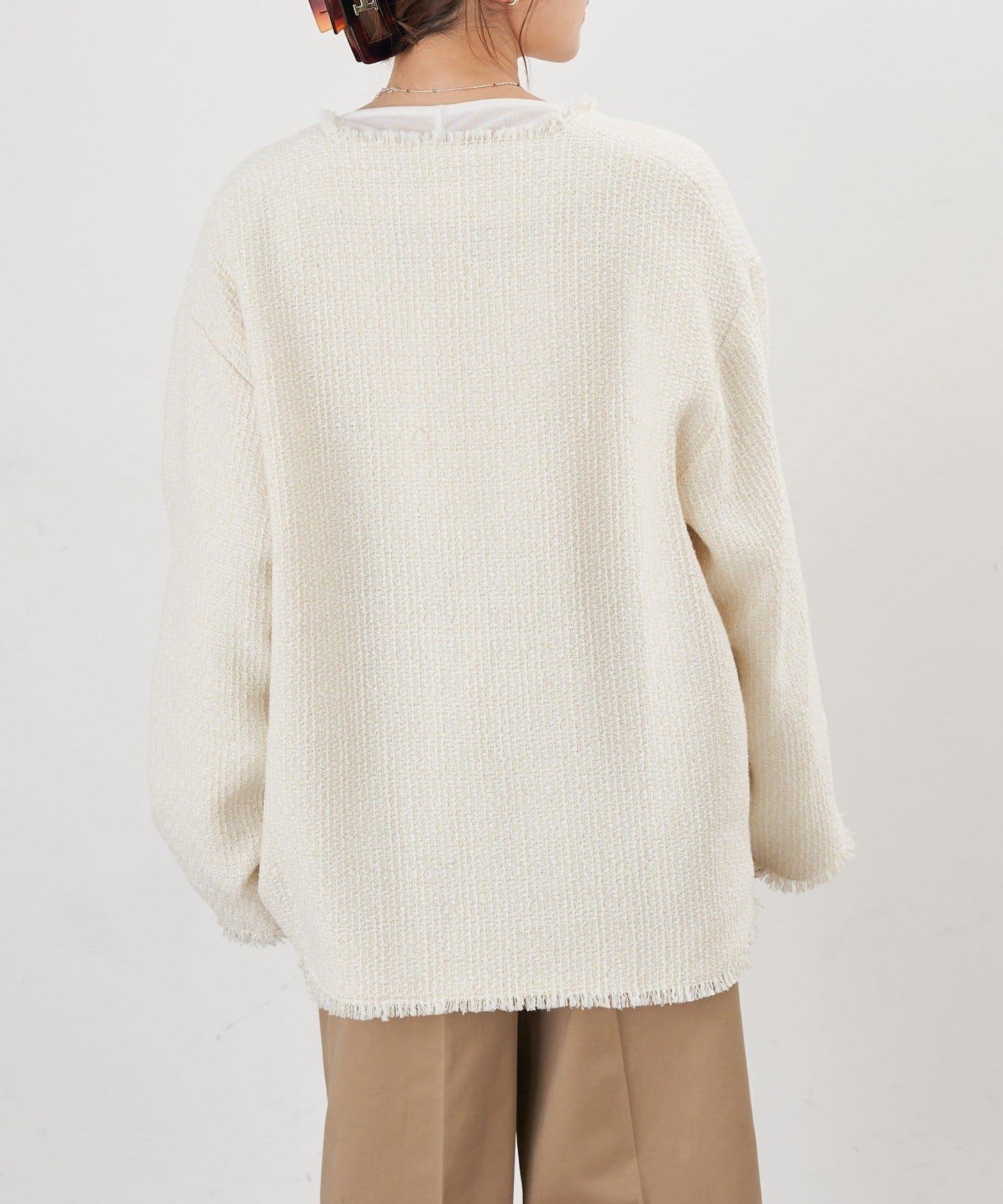 【インフルエンサー@akane_nagata聯名】粗花呢夾克