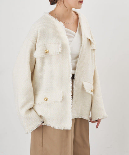 【インフルエンサー@akane_nagata聯名】粗花呢夾克