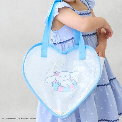 【三麗鷗角色】閃亮愛心形透明包