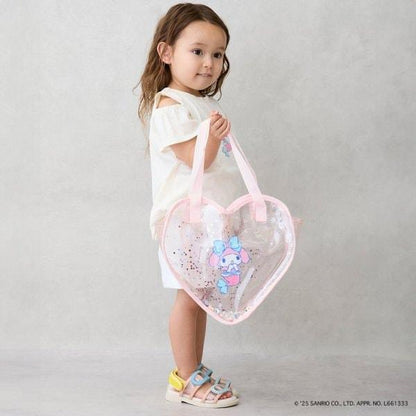 【三麗鷗角色】閃亮愛心形透明包