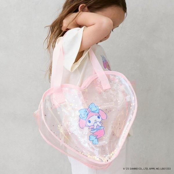 【三麗鷗角色】閃亮愛心形透明包