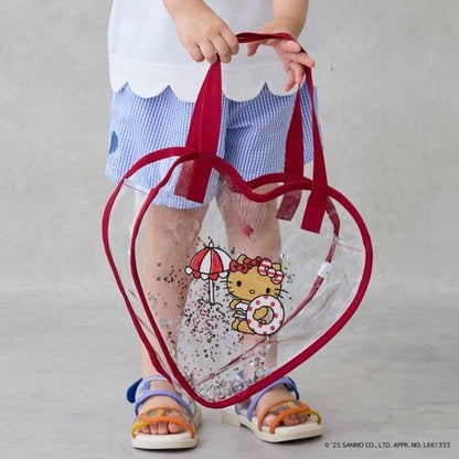 【三麗鷗角色】閃亮愛心形透明包