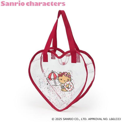 【三麗鷗角色】閃亮愛心形透明包